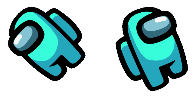 Among Us Cyan Dead Body Animated Cursor