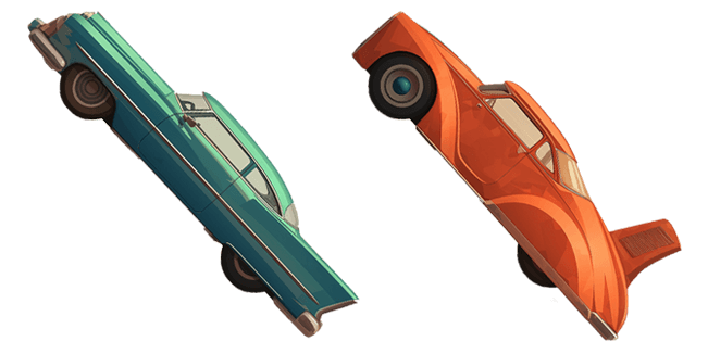 Colorful Retro Cars Cursor