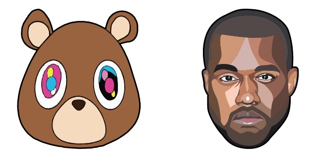 Kanye West & Dropout Bear Cursor