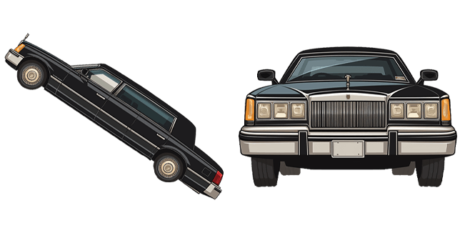 Black Luxury Limousine Car Cursor