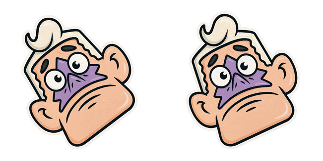 Mermaid Man Spongebob Face Animated Cursor