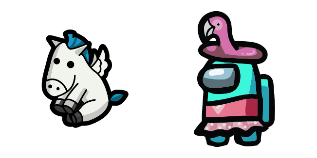 Among Us Flamingo Skin & Pegasus Pet Cursor