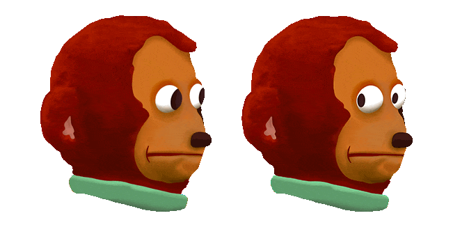 Awkward Look Monkey Puppet Meme 3D Animated Cursor