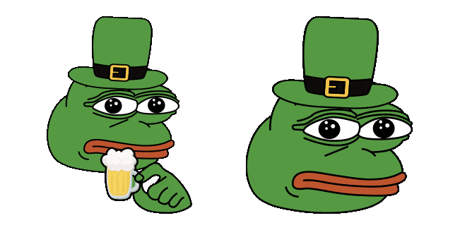 St. Patrick's Day Pepe the Frog Meme Animated Cursor