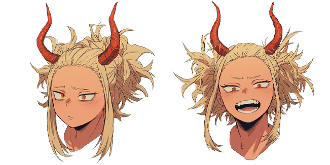 Intense Anime Girl With Horns Cursor