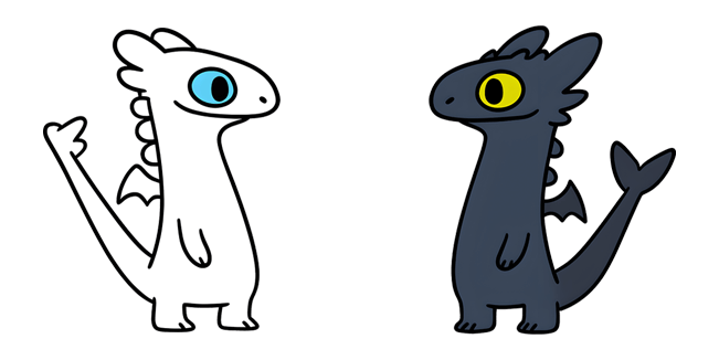 HTTYD Funny Toothless & Light Fury Cursor