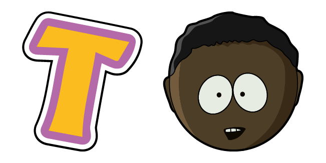 South Park Token Black & T Logo Cursor