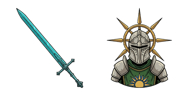 Sunburst Knight & Azure Blade Cursor