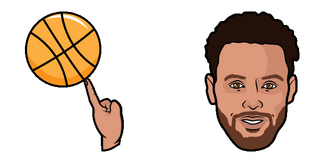 Stephen Curry & Ball Spin Animated Cursor