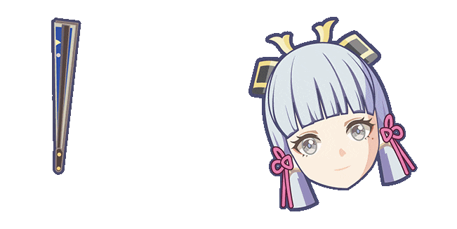 Genshin Impact Kamisato Ayaka & Fan Animated Cursor