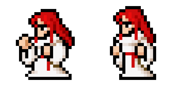 Final Fantasy White Wizard Pixel Animated Cursor