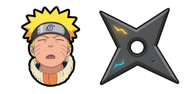 Adorable Naruto Uzumaki & Shuriken Cursor
