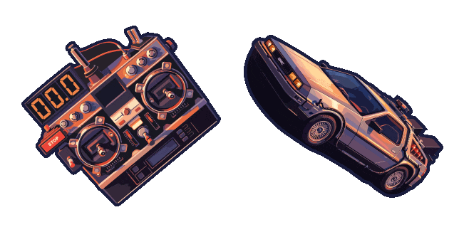 Back to the Future RC Transmitter & DeLorean Animated Cursor