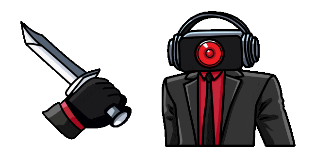 Skibidi Toilet Dark Speakerman & Knife Animated Cursor