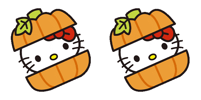 Autumn Hello Kitty in Pumpkin Animated Cursor