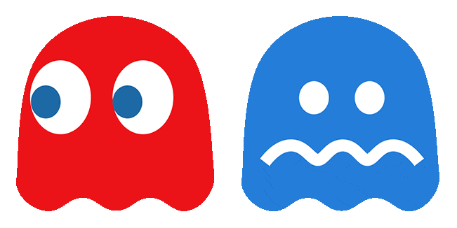 Pac-Man Blinky & Vulnerable Ghost Animated Cursor