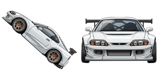 Light Grey Toyota Celica GT Cursor