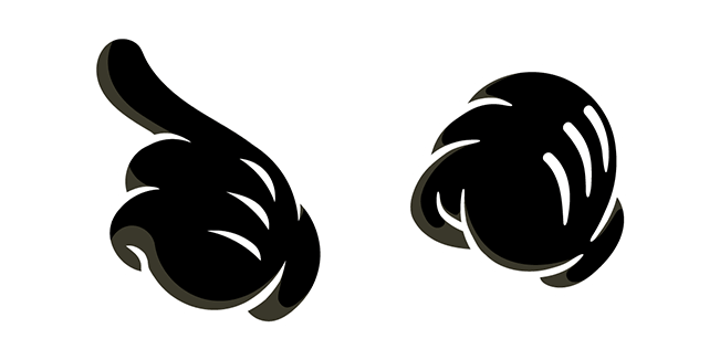Mickey Mouse Black Hand Fist Cursor