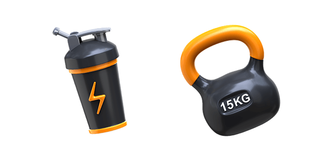 Shake Bottle & Kettlebell 3D Cursor