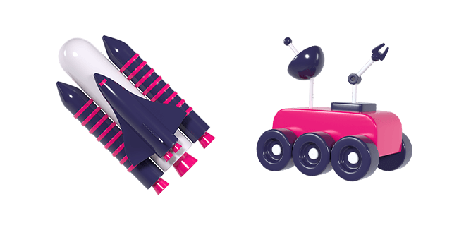 Space Shuttle & Mars Rover 3D Cursor