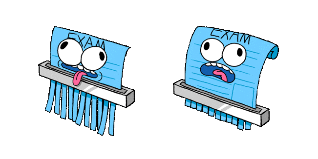 Funny Destroying Exam Paper Animated Cursor