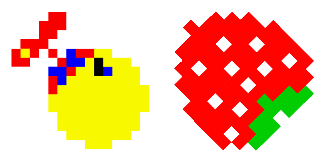 Pac-Man Pixel Jr. & Strawberry Animated Cursor