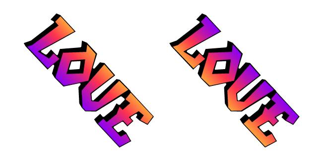 Love Graffiti Gradient Cursor