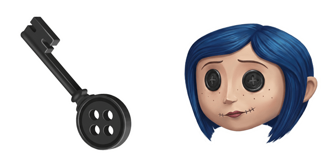 Coraline Button Eyes & Black Button Key Cursor