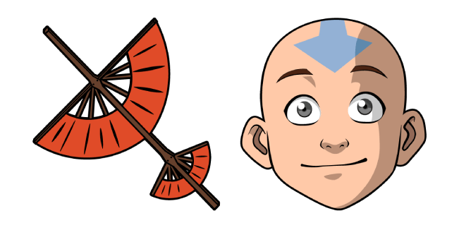 Avatar The Last Airbender Aang & Airbender Staff Cursor