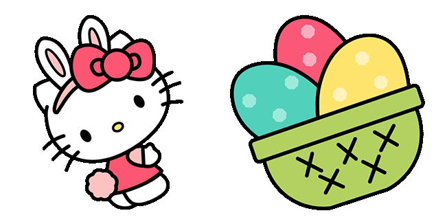 Sanrio Easter Hello Kitty & Easter Basket Animated Cursor