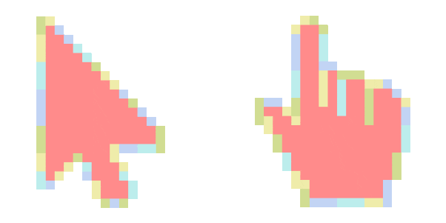 Spring Color Pixel Animated Cursor