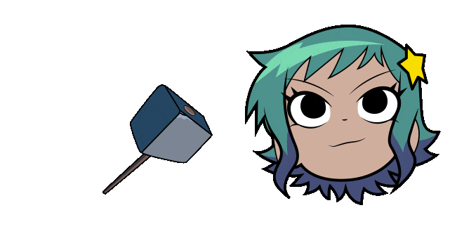 Scott Pilgrim Takes Off Ramona & Hammer Animated Cursor