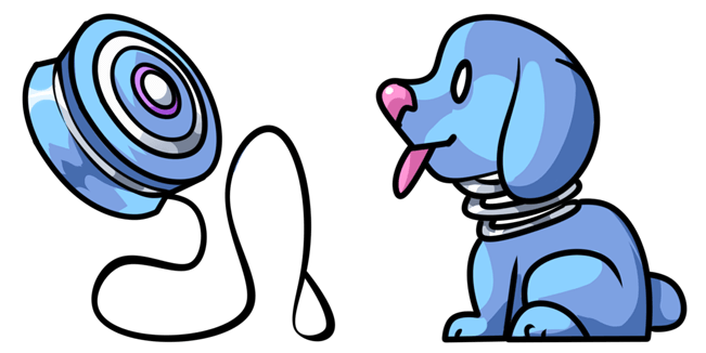 Yo-Yo & Spring Shaking Head Dog Cursor