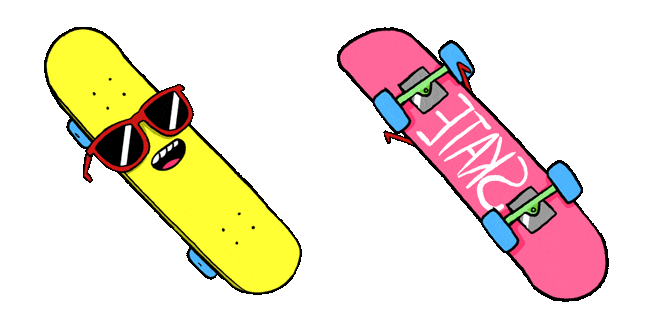 Funny Skateboard in Glasses Animated Cursor