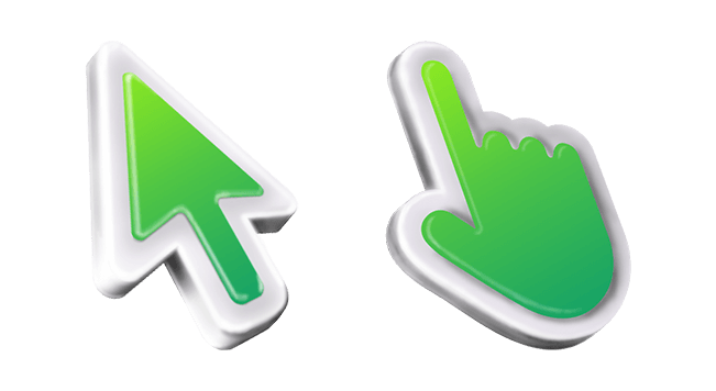 3D Green Mac Cursor
