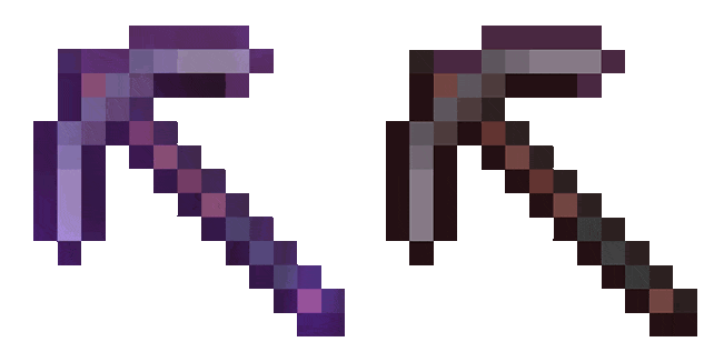 Minecraft Enchanted Netherite Pickaxe Animated Cursor