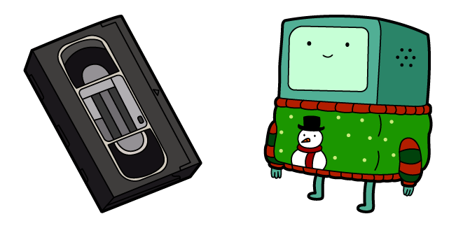 Adventures Time Christmas BMO & VHS Cursor
