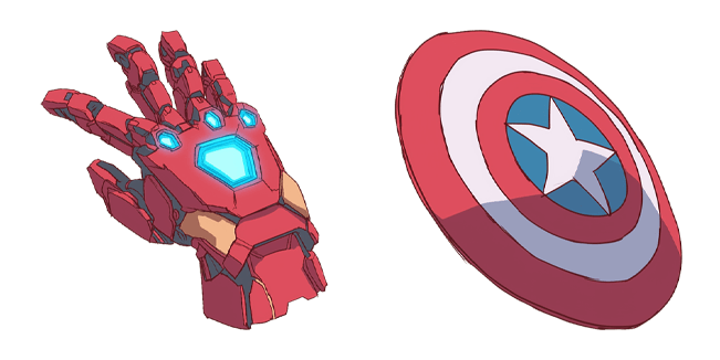 Marvel Iron Man Armor Gauntlet & Captain America Shield Cursor