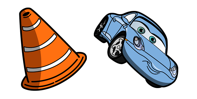 Cars Sally Carrera & Cone Cursor