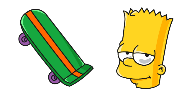 The Simpsons Bart & Skateboard Cursor