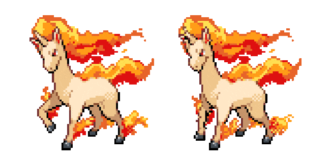 Pokemon Rapidash Pixel Animated Cursor