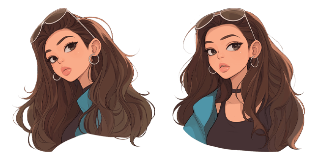 Brown Haired Baddie Girl Cursor