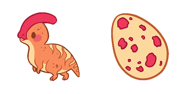 Cute Baby Parasaurolophus Animated Cursor