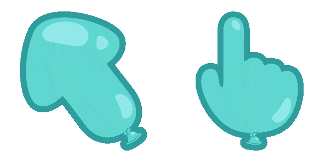Light Blue Balloon Texture Animated Cursor