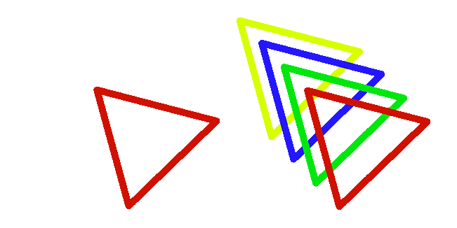 Colorful Moving Triangles Animated Cursor