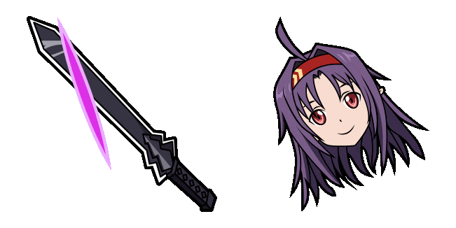 Sword Art Online Konno Yuuki & Sword Animated Cursor