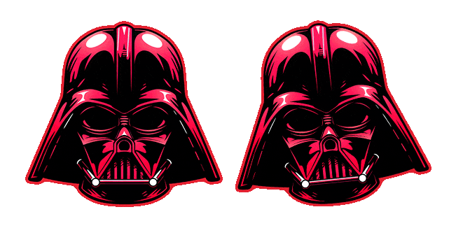 Star Wars Colorful Darth Vader Head Animated Cursor
