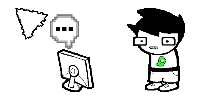 MS Paint Adventures John Egbert & Computer Animated Cursor