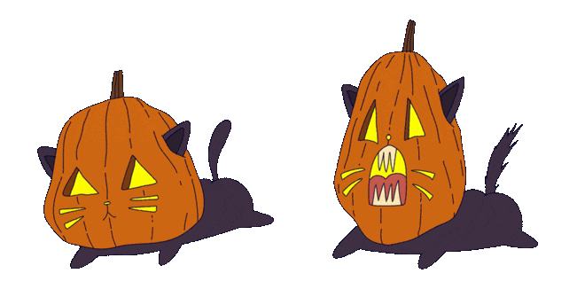 Halloween Cat in Pumpkin Animated Cursor