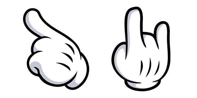 Mickey Mouse Hand Rock On Cursor